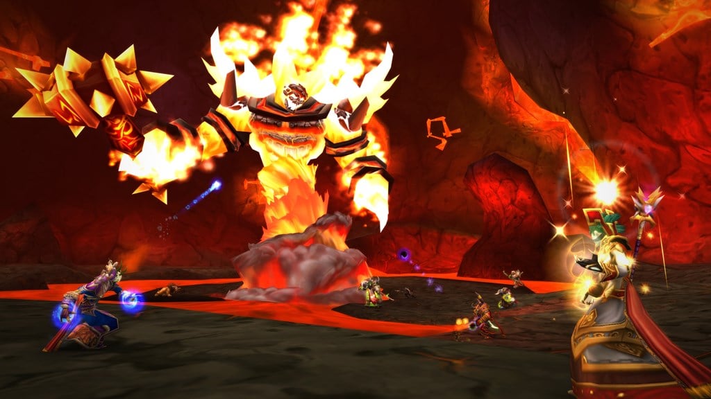 Ragnaros in the Molten Core WoW Classic